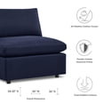 thumbnail image 4 of Commix Overstuffed Outdoor Patio Armless Chair-EEI-4902, 4 of 8