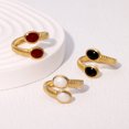 thumbnail image 3 of Open Ring Wide-Faced Vintage Index Finger Ring Distressed Texture Retro Style Stainless Steel Texture Stacking Finger Band Jewelry Gift, 3 of 8