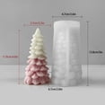 thumbnail image 3 of FENOHREFE Silicone Candle Mould Christmas Tree Plaster Mold Cake Chocolate Making Tool Gypsum Soap Molds Crystal Resin Molds, 3 of 7