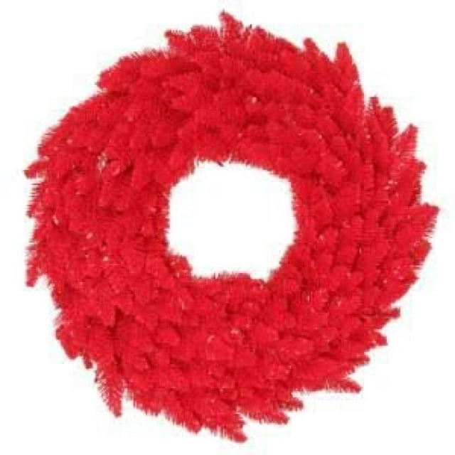 Vickerman Vickerman K161430 Couronne de Sapin Rouge Non Éclairée de 30 Pouces.