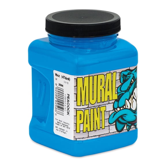 Chroma Acrylic Mural Paint - Peacock, 16 oz Jar