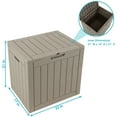 thumbnail image 6 of Sunnydaze Outdoor Faux Wood 32-Gallon Resin Deck Storage Box with Lockable Lid, Driftwood, 6 of 18