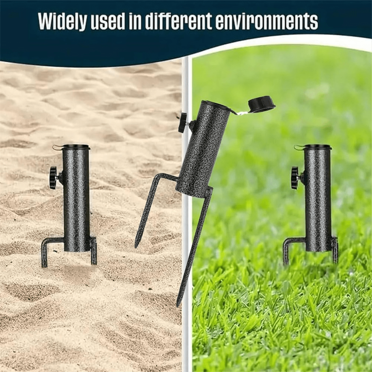 3PCS Heavy-Duty Adjustable Spiral Ground Anchor Umbrella Holder Umbrella Stands Bases Patio Umbrella Steel Anchor