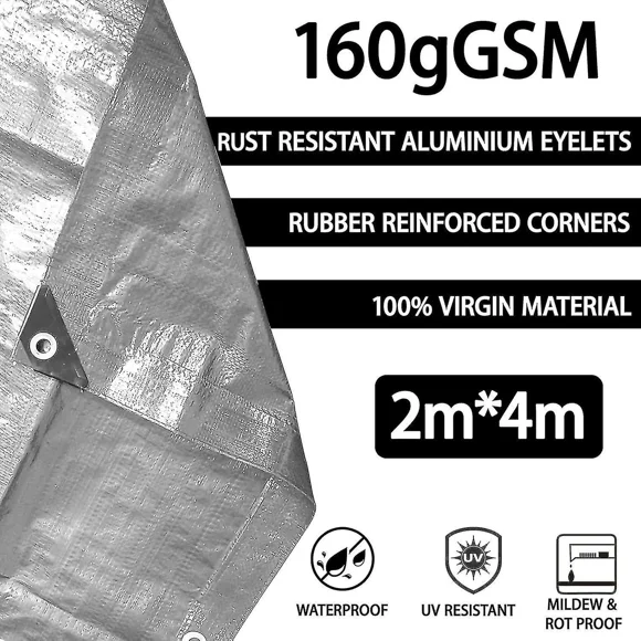 Tarpaulin Heavy Duty (2x4m 160g m)waterproof Tarp Sheet