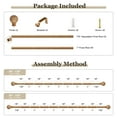 thumbnail image 3 of Yokila Traditional Brown Curtain Rods for Windows 36 to 150 Inches Adjustable Length Heavy Duty 1" Diameter Single Window Curtain Rod with Decorative Finials for Bedroom Living Room Kitchen, 3 of 12