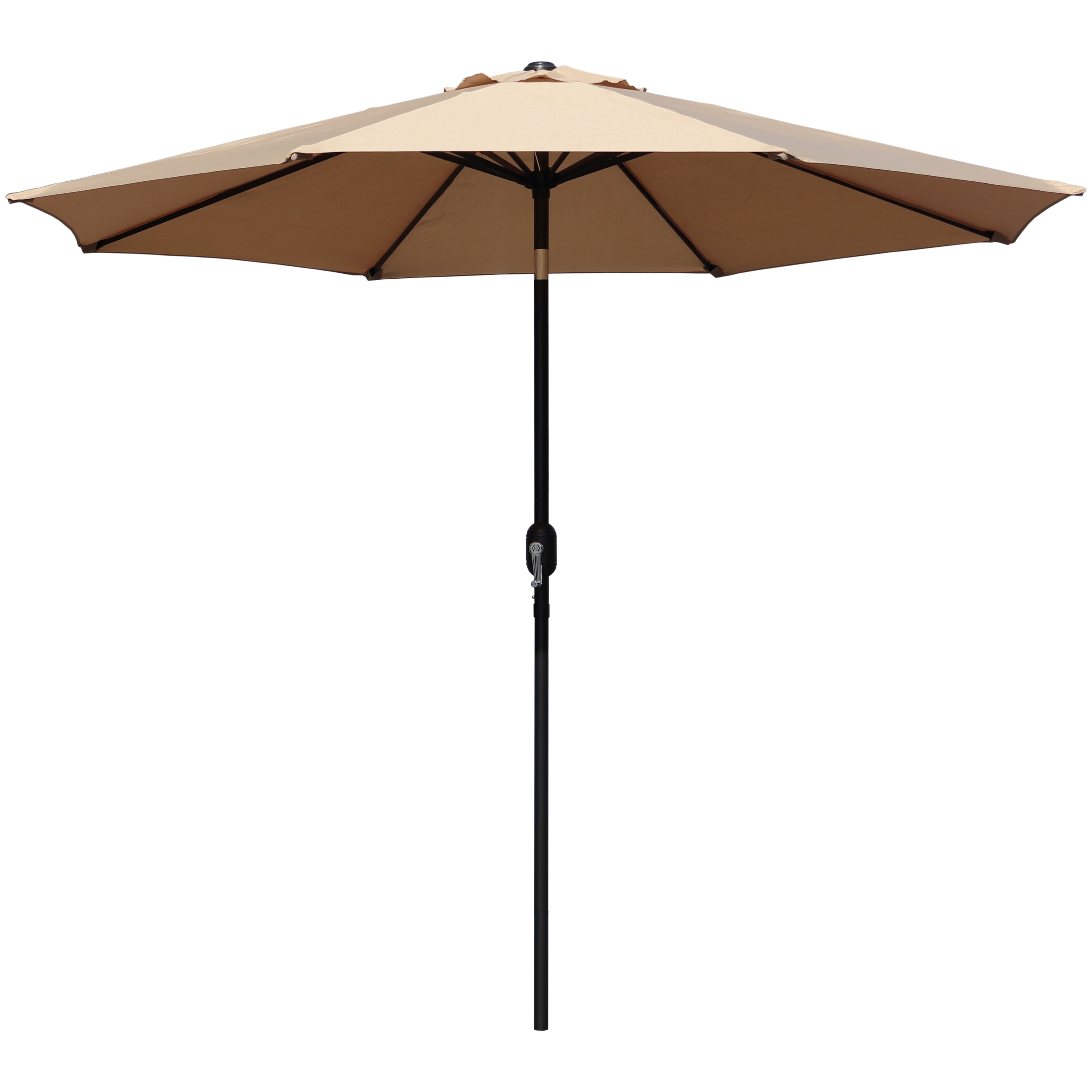 AbbLe 9 Feet Crank & Tilt Patio Umbrella-Tan