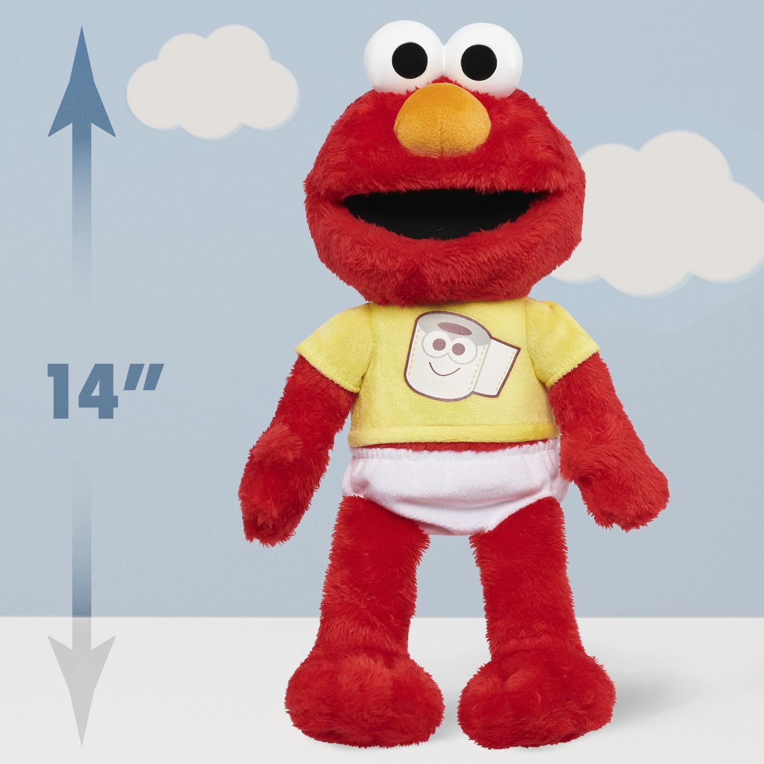 Animal en Peluche Ecologique de 30 cm (12 pouces) Au Pot Avec Elmo Sesame Street, Sons et Expressions, Outil pour Apprendre à Aller au Pot