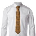 thumbnail image 2 of Naloa Vintage Map Print Solid Color Tie Formal Necktie for Men，Suitable for business, daily life, work, 2 of 5