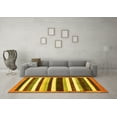 thumbnail image 3 of Ahgly Company Indoor Rectangle Abstract Yellow Modern Area Rugs, 7' x 10', 3 of 4