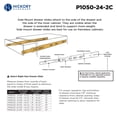 thumbnail image 3 of Hickory Hardware P1050-24-2C-5B 24 in. 81.03 mm Side Mount Drawer Slide, Cadmium - Pack of 5, 3 of 5