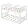 thumbnail image 3 of Aukfa Heavy Duty Twin over Twin Bunk Bed, Convertible Into Two Beds for Kids Teens, White, 3 of 8