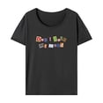thumbnail image 1 of Camiseta para mujer, ropa deportiva sencilla de verano, camiseta de manga corta para desplazamientos en la calle Gris, 1 of 7