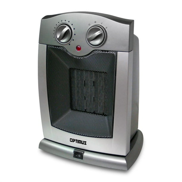 Optimus Electric Portable Oscillating Ceramic Heater with Thermostat