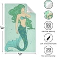 thumbnail image 3 of GZHJMY Beautiful Mermaid Green Kitchen Towels Set of 4 Dishcloths Hand Towels Tea Towels Ultra Absorbent for Cleaning Washing Drying Dishes Tableware 28'' x 18'', 3 of 7