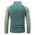 thumbnail image 4 of Wdfiry Men's Long Sleeve Tops Zipper Stand Collar Quick Dry Athletic Tshirts Lightweight Solid Color Plus Size Workout Shirts, 4 of 8