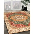 thumbnail image 2 of Ahgly Company Indoor Round Abstract Red Oriental Area Rugs, 6' Round, 2 of 6