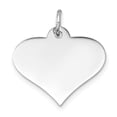 thumbnail image 1 of 14k White Gold Plain .011 Gauge Engraveable Heart Disc Charm, 1 of 3