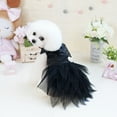 thumbnail image 4 of Tangpan Beam Waist Christmas Pet Costume Dog Dance Skirt Satin Camp Party Dress(Black,XS), 4 of 7