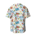 thumbnail image 2 of Sigee Summer Stamp Print Men's Shirts Casual Button Down Short Sleeve Summer Beach Shirt Hawaiian Vacation Shirts Tee Shirt-, 2 of 7