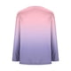 thumbnail image 2 of Mujeres de Manga Larga Tops Casual de Moda Gradiente Impresión Cuello Redondo Plegado Tamaño Superior para Uso Diario Y de Fiesta, 2 of 5