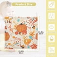 thumbnail image 2 of Dreamtimes 3 PCS Fall Harvest Pumpkin Baby Muslin Washcloths, Autumn Print Leaf Face Towel Burp Cloths Ultra Soft Absorbent Cotton Bath Wipes Towels for Newborn Boys Girls, 2 of 7