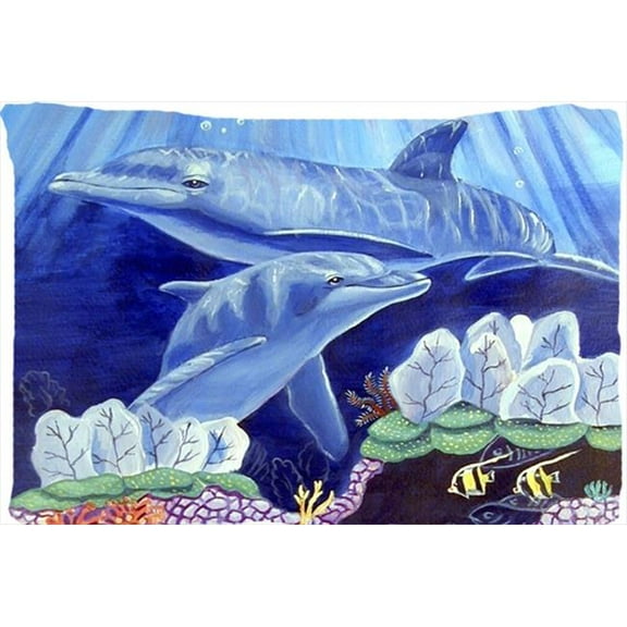 20.5 x 30 in. Dolphin Under The Sea Moisture Wicking Fabric Standard Pillowcase