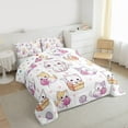 thumbnail image 3 of Homewish Kawaii Purple Kitten Bedding Comforter Set, Cartoon Cat Lover Twin Comforter Sets, Teens Kids Boys Girls Reversible Bedding Set, Ultra Soft Bedroom Decor, 2-Piece, 3 of 8