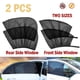 thumbnail image 2 of Riwesomey 1 par de parasoles para coche, ventana delantera/trasera, parasol, red, diseño de malla, negro, parasol para coche, cortina Automoción decorativa y accesorios Negro 110*50mm, 2 of 8