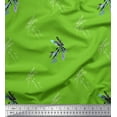 thumbnail image 1 of Soimoi Poly Georgette Fabric Dragonfly & Texture Print Sewing Fabric Yard 52 Inch Wide, 1 of 3