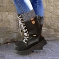 thumbnail image 2 of B91xZ Bottes Mi-Mollet pour Femmes Chaudes Mode Hiver Bottes pour Femmes, Noir 8, 2 of 5