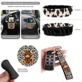 thumbnail image 6 of Jeiento Highland Cow 15 Piece Car Seat Covers Full Set Sunflower Car Steering Wheel Cover Auto Safe Belt Pads Cow Print Cup Coasters Garbage Can Rear View Mirror Cover Keychains Car Vent Organizer, 6 of 7
