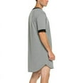 thumbnail image 6 of INCERUN Men's Short Sleeve Night Shirts Sleepwear Solid Color Soft Nightgowns, 6 of 7