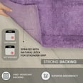 thumbnail image 3 of HOME WEAVERS Waterford Collection Bathroom Rug 100% Cotton Tufted U Shape Slice Rug, Soft Absorbent Bath Rugs, Non-Slip Bath Rug, Machine Wash Dry, bath Rugs , 17"x30" Slice Rug, Purple, 3 of 6