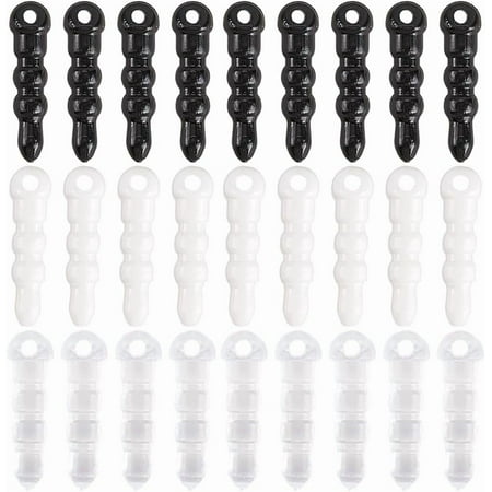 1 Box 300Pcs 3 Colors Earphone Jack Dust Plug Cell Phone Dust Plugs Clear Black White Plastic Dustproof Covers Protector Stopper Caps with Hole for Headphone Jack Accessories 0.6 Inch