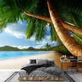 thumbnail image 3 of wall26 - Sunset on Beach ANSE Takamaka of Mahe Island, Seychelles - Removable Wall Mural | Self-Adhesive Large Wallpaper - 66x96 inches, 3 of 6