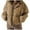 2-Khaki, variant on ChaoLingNeng Puffer Coats for Women, Lightweight Short Puffer Jacket for Women Zip Long Sleeve Cozy Coats Slim Winter Warm Cropped Outwear
