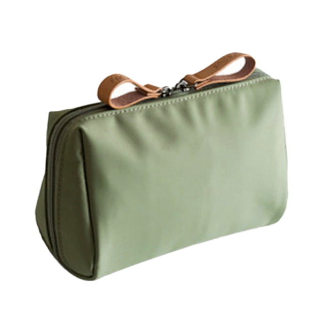 Bolsa de maquillaje de nailon, bolsa organizadora de viaje, organizador de cosméticos para mujeres y niñas, 14 x 10 x 7 cm, verde
