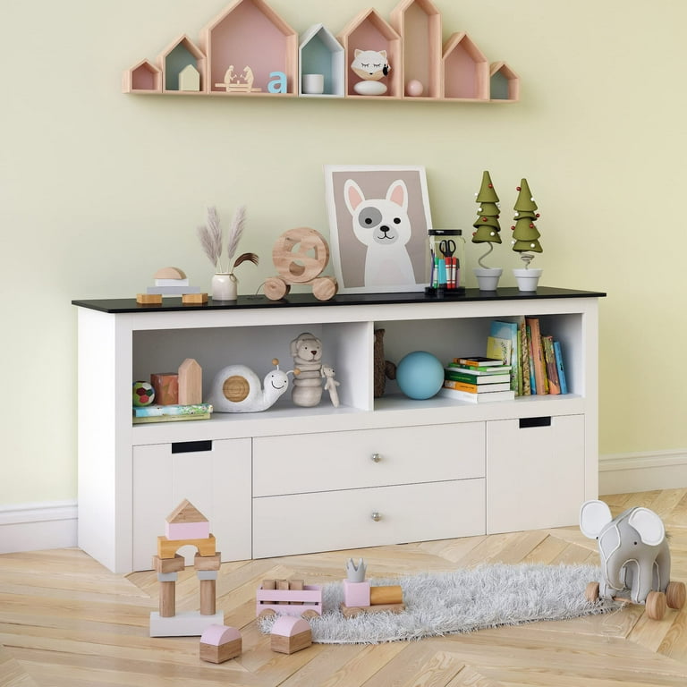 Sturdis Kids Toy Storage Organizer with Bookshelf and 8 Toy Bins