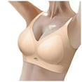 thumbnail image 2 of FJHNGBDH Womens Comfortable Bra Wireless Padded Ultra Thin Jelly Gel Breathable Underwire Bra Cover Pulls Together Thin Straps To Secure Cup Underwear Full Coverage Bralettes, 2 of 6