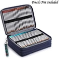 thumbnail image 4 of Colored Pencil Case- 200 Slots Pencil Holder Pen Bag Large Capacity Pencil Organizer with Handle Strap Handy Colored Pencil Box with Printing Pattern Jungle, 4 of 8