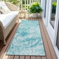 thumbnail image 6 of Addison Rugs Chantille Indoor/Outdoor Transitional Organic Teal Washable Runner Rug, 2'3" x 7'6", 6 of 6