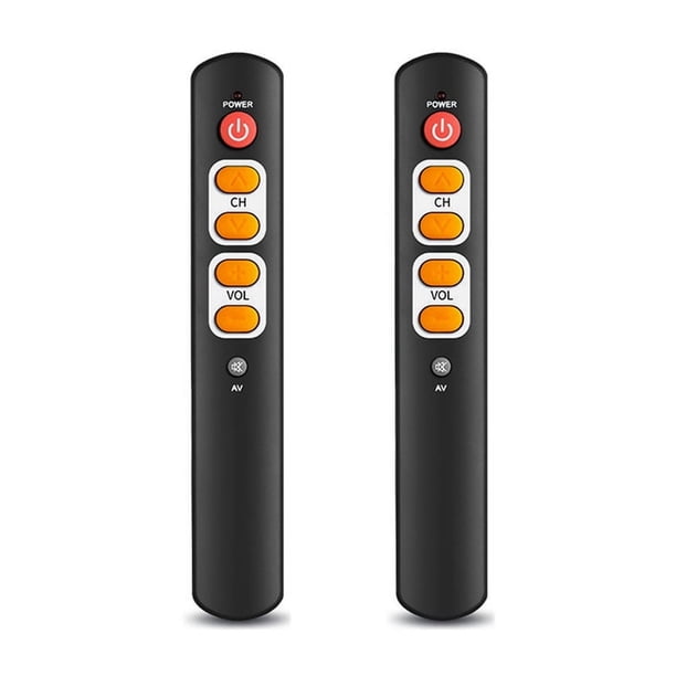 2 Mandos A Distancia Universales Inteligentes de 6 Botones con Función de Aprendizaje de Copia por Infrarrojos para TV, STB, DVD, DVB, VCR B