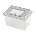 thumbnail image 1 of Bañera para tortugas, estuche de transporte pequeño, caja de cría portátil para anfibios, tanque para reptiles, caja de hábitat para exteriores para gris, 1 of 9