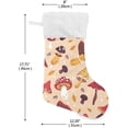 thumbnail image 6 of SKYSONIC Mushroom Christmas Stocking Personalized Large Candy Stocking Hanging Gift Xmas Stockings Decoration for Family Holiday Party Ornaments Decor Fireplace, 6 of 7