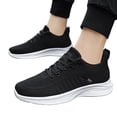 thumbnail image 2 of GrmtClth Lightweight Mesh Athletic Trainers for Men Soft Cushioned Sole Lace Up Breathable Knit Casual Jogging Walking Sneakers Black (US/9), 2 of 6