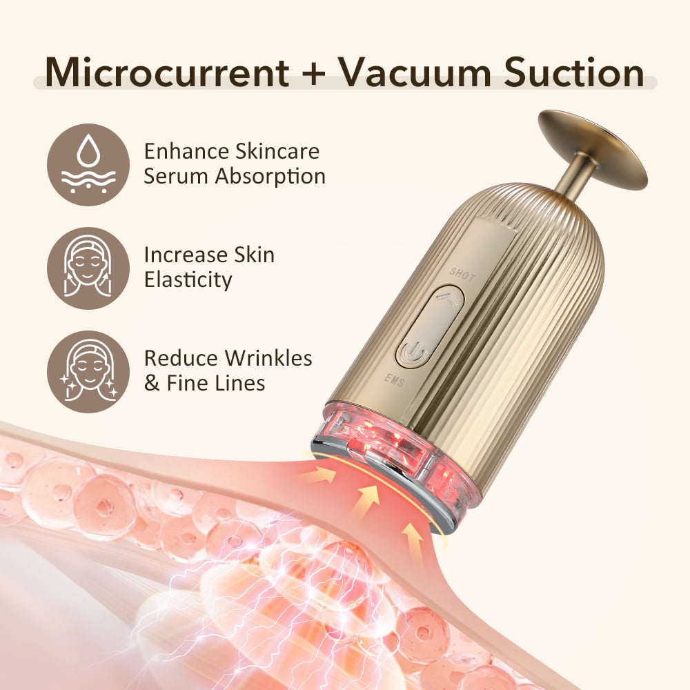 Flaremore 4-in-1 Microcurrent Facial Device for Neck and Face Massager, Portable Face Device for Skin Care, Double Chin, Wrinkle Reduction and Firming, USB / Rechargeable Microcurrent Face Lift