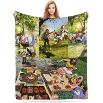 Custom Blanket with Photos Text Customized Blanket Personalized Flannel Throw Blankets for Adult Kid Friends Birthday Christmas Halloween Fathers Mothers Valentines Day Gift (4 Photos)