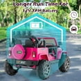 thumbnail image 4 of OLAKIDS 2 Seater Ride on Truck, 12V Battery Powered Electric Vehicle for Kids with Remote Control, Power Display, LED Lights, Story, Suspension System, MP3, Ride on Toy for 3+ Boys Girls, 4 of 9