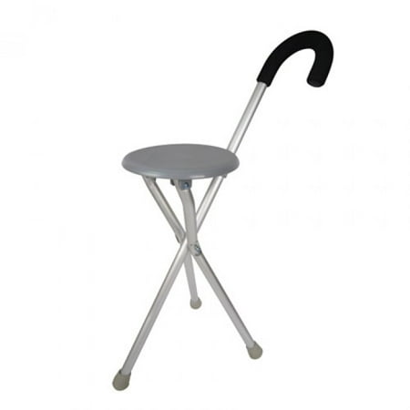 Travelon Walking Seat Anti-Theft and Cane-In-One - Gray/Silver Seat and Walking Cane-in-One
