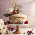 thumbnail image 5 of From Miss to Mrs - Love Themed Gold Cake Topper for Proposal, Wedding, Bridal Shower or Anniversary Cake (Pack of 2), 5 of 5
